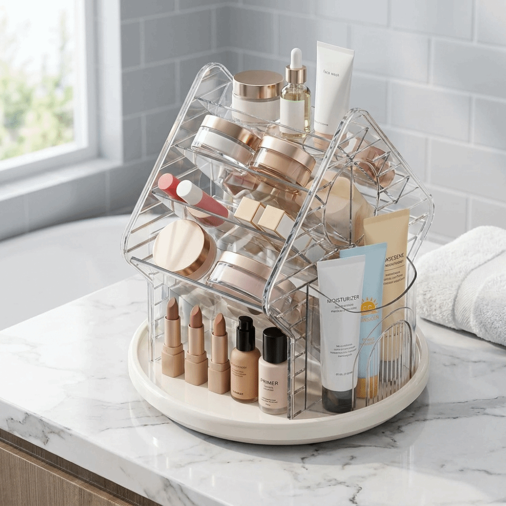Luxury Skincare Tools - Draaibare cosmetica-organizer voor op het bureau,